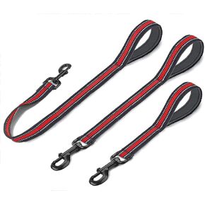 Cymiler Short Dog Leash,3 Sizes Nylon Short Traffic Leash with Padded Handle,Dog Short Training Leash with Highly Reflective Threads for Small Medium Large Dogs in Kuwait