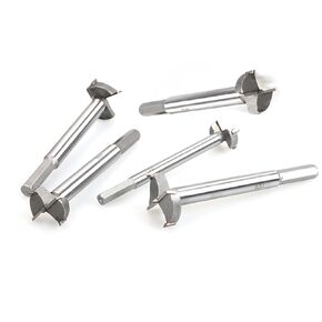 Forstner Drill Bit Set,5pcs 16-35mm High Strength Steel Flat Bit Drill Set Hex Shank Extra-Long Woodworking Hole Saw Wood Cutter Tool in Kuwait