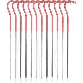 iBasingo 12pcs/lot Titanium Alloy Pegs Outdoor Camping Tent Stakes Portable Elbow Grass Tent Nail A-Ti4001P in Kuwait