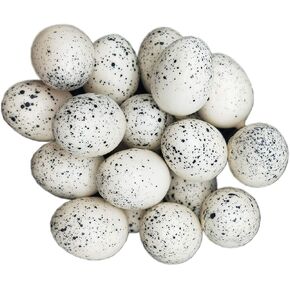 LWINGFLYER 60pcs Artificial Bird Eggs Speckled Mini Fake Foam Eggs Bulk for Easter Crafts Bird Nest Decor Photo Prop