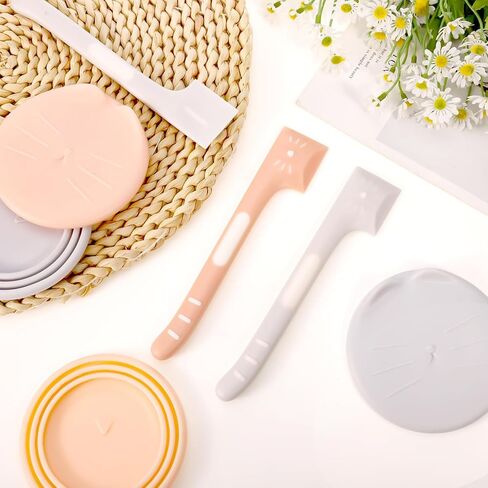 فو يامب اغطية علب طعام القطط من 4 قطع، اغطية مطاطية لعلب طعام الحيوانات الاليفة مع 4 ملاعق طعام للكلاب، حجم عالمي يناسب معظم الاغطية المعلبة ذات الحجم القياسي، ملعقة طعام لبرطمانات تغذية الحيوانات in Kuwait