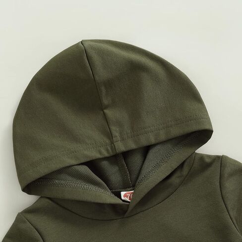 Karesoull Toddler Boy Clothes Patchwork Sweatshirts Long Sleeve Tops Solid Pants Outfit Fall Winter Baby Hooded Clothe Set in Kuwait