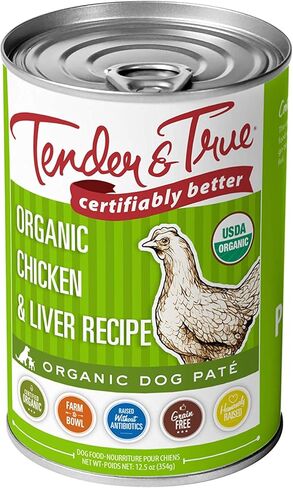 Tender And True Pet Food, Dog Food Chicken Liver Organic, 12.5 Ounce (Pack of 12) in Kuwait