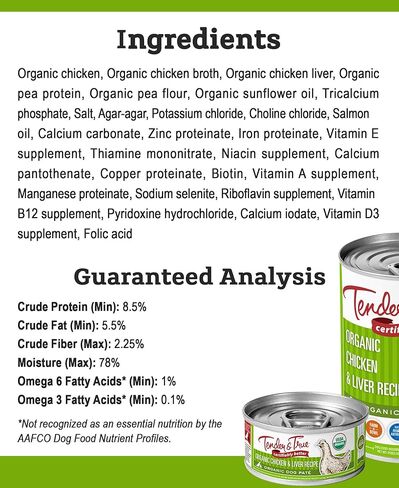 Tender And True Pet Food, Dog Food Chicken Liver Organic, 12.5 Ounce (Pack of 12) in Kuwait