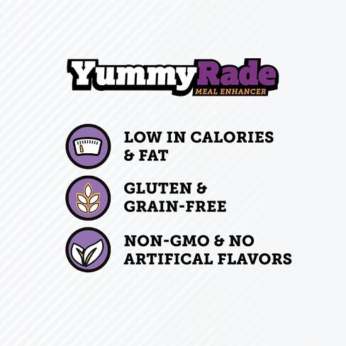 YummyRade - أداة علوية لوجبة الحيوانات الأليفة لأطعمة الكلاب الجافة وأطعمة القطط | معزز وجبة المرق الصحية ولذيذ منخفض السعرات الحرارية | خالي من الحبوب، بنكهة الدجاج | المرق المعزز للنكهة الذي تحبه الحيوانات الأليفة! | (250 مل × 10) in Saudi Arabia
