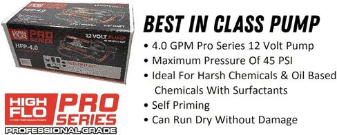 مضخة بخاخ هاي فلو 5281326 HFP-4.0 برو سيريز 12 فولت، 4.0 جالون في الدقيقة، 45 باوند لكل انش مربع، مضخة بخاخ عند الطلب من فيمكو in Kuwait