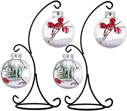 حامل عرض للزينة، حامل زينة للمنزل وحفلات الزفاف، رف لتعليق الأواني الزجاجية، حامل حديدي، حامل كرات الساحرة (خطاف مزدوج، عبوتان، اسود) in Kuwait