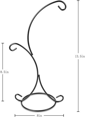 حامل عرض للزينة، حامل زينة للمنزل وحفلات الزفاف، رف لتعليق الأواني الزجاجية، حامل حديدي، حامل كرات الساحرة (خطاف مزدوج، عبوتان، اسود) in Kuwait