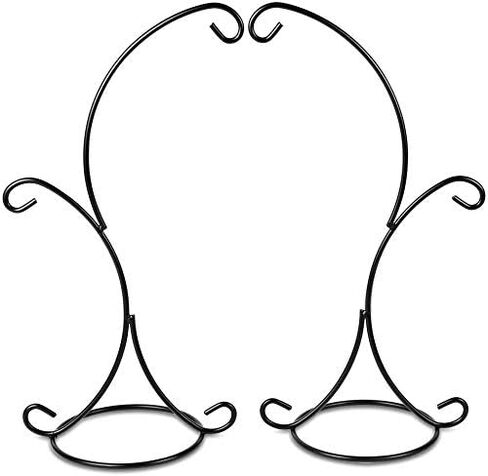 حامل عرض للزينة، حامل زينة للمنزل وحفلات الزفاف، رف لتعليق الأواني الزجاجية، حامل حديدي، حامل كرات الساحرة (خطاف مزدوج، عبوتان، اسود) in Kuwait