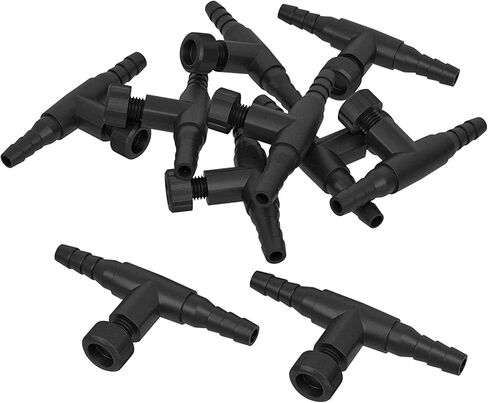 20 حزمة 2 طريقة حوض السمك صمام الهواء خزان الأسماك مضخة الهواء تربية الأحياء المائية T شكل التحكم ل 4 مم T شكل صمامات التحكم أنابيب الطيران طريقة واحدة البلاستيك الأسود منظم التحكم في تدفق الهواء لخزانات الأسماك in Kuwait