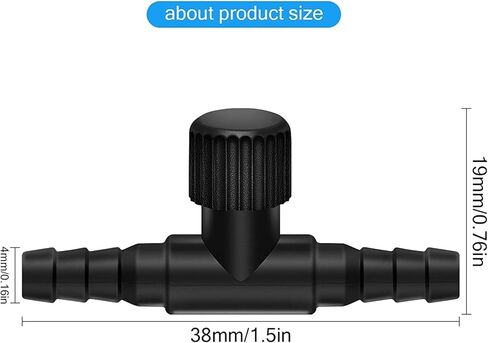 20 حزمة 2 طريقة حوض السمك صمام الهواء خزان الأسماك مضخة الهواء تربية الأحياء المائية T شكل التحكم ل 4 مم T شكل صمامات التحكم أنابيب الطيران طريقة واحدة البلاستيك الأسود منظم التحكم في تدفق الهواء لخزانات الأسماك in Kuwait