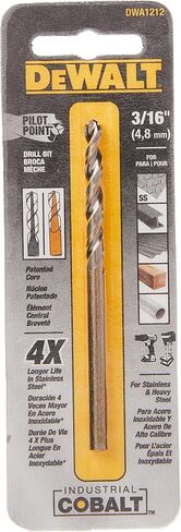 DEWALT DWA1212 3/16" Pilot Point Industrial Cobalt Alloy Steel Drill Bit in Saudi Arabia