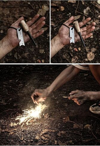 Sawjay Ferro Rod Fire Starter Survival Tool, Magnesium Fire Starter Kit with Neck Lanyard, It's Suitable for Emergency Fire Making in Wild Camping, Hiking and Outings in Saudi Arabia
