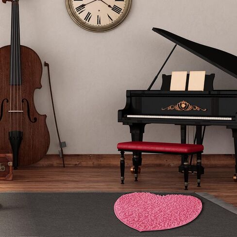 2 Pieces Valentine Heart Rug Bath Mat Valentine's Day Heart Shaped Door Mat Bathroom Heart Mat Heart Area Rug Set for Shower Bedroom Kitchen Shaped Decor, 20 x 24 Inches (Pink, Red, White) in Saudi Arabia