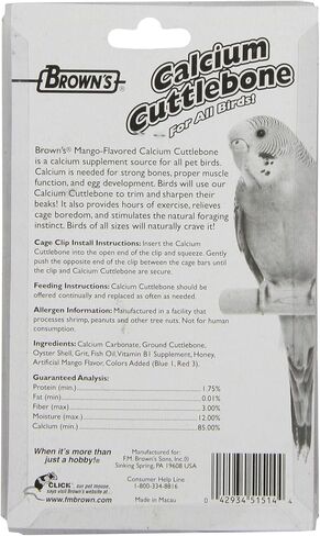 Calcium Cuttlebone With Clip, No. 51514, By F.m. Browns Inc - Pet in Saudi Arabia