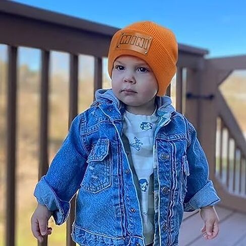 Mommy and Me Mama Mini Beanie Set Women and Toddler Hats Mother Baby Daughter Son Kids Soft Cap Knit Cuffed Beanie Winter Cap in Kuwait