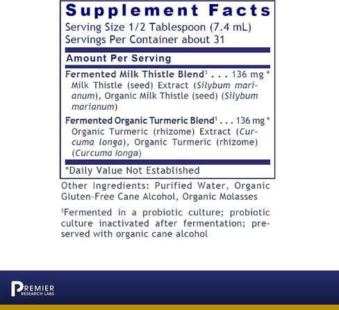 Premier Research Labs Liver-ND - Organic Turmeric & Curcumin Supplement - Natural Herbal Detox - Overall Liver Aid - Probiotic-Fermented Formula - Liver Detox Cleanse & Support - 8 Fl oz in Saudi Arabia