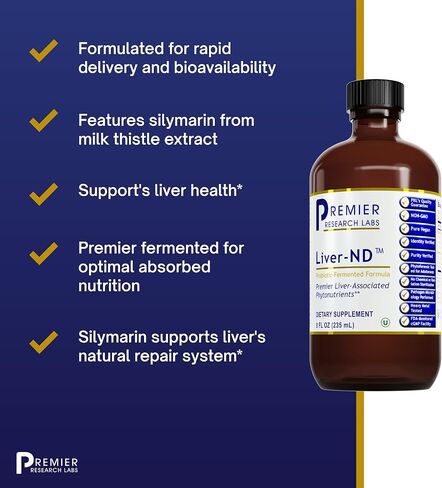 Premier Research Labs Liver-ND - Organic Turmeric & Curcumin Supplement - Natural Herbal Detox - Overall Liver Aid - Probiotic-Fermented Formula - Liver Detox Cleanse & Support - 8 Fl oz in Saudi Arabia