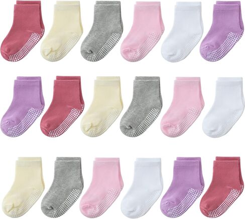 تن بلس زيرو جوارب قطنية مضادة للانزلاق للاطفال الصغار مع مقابض للاطفال الرضع والاولاد والبنات in Kuwait