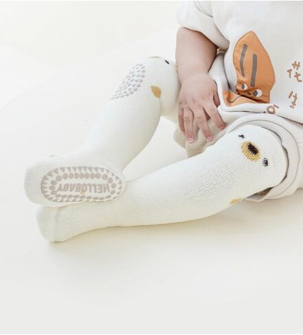 BEHELE Toddler Baby Non Slip Knee High Sock Girl Boy Warm Thick Anti Skid Slipper Crawling Sock Newborn Tube Stocking 6 Pairs in Saudi Arabia