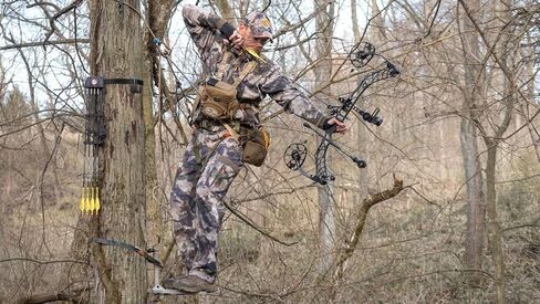شماعات متعددة الخطافات بحزام Treestand: شماعة معدات الصيد مع معدن مطلي لقوس الصيد، حامل ملحقات Treestands لملحقات القوس والجعبة وسرج الشجرة in Saudi Arabia