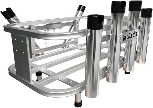 Brocraft Jet Ski Rod Holder /Jet Ski Aluminum Fishing Rod Rack & Cooler Holder Combo with with Gas Plates / PWC Rod Holder / PWC Cooler Holder in Saudi Arabia