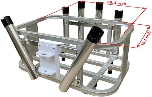 Brocraft Jet Ski Rod Holder /Jet Ski Aluminum Fishing Rod Rack & Cooler Holder Combo with with Gas Plates / PWC Rod Holder / PWC Cooler Holder in Saudi Arabia