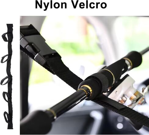 skyehomo 6 حزمة مركبة الصيد قضيب مجموعات الرف، 2 حزمة أصحاب قضبان الصيد قابل للتعديل و 4 حزمة أكواب شفط قوية، حزام على الصيد القطب رف تخزين لشاحنة سيارة عربات فان، 5 قدرة قضيب in Kuwait