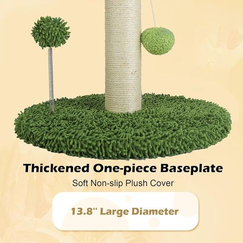 Arquiel Cat Scratching Post, 26 inch Scratching Post for Indoor Cats with Sisal Rope Interactive Toy Balls Cat Scratcher, Cute Cat Scratch Post for Kitten in Kuwait