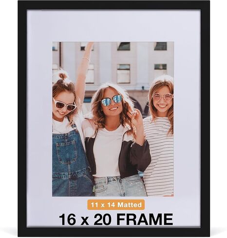 إطار صورة أسود من Beyond Your Thoughts مقاس 11 بوصة × 14 بوصة من الخشب الحقيقي + الزجاج الحقيقي (تعليق/حامل) مع صورة غير لامعة مقاس 8 بوصة × 10 بوصة أو 9 بوصة × 12 بوصة لأجهزة التثبيت على الحائط والطاولة (عبوة واحدة) in Kuwait