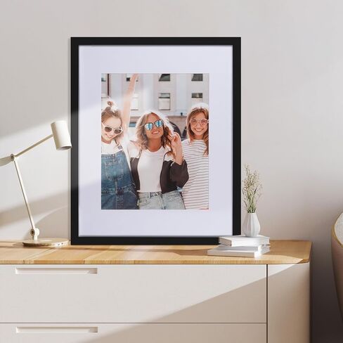 إطار صورة أسود من Beyond Your Thoughts مقاس 11 بوصة × 14 بوصة من الخشب الحقيقي + الزجاج الحقيقي (تعليق/حامل) مع صورة غير لامعة مقاس 8 بوصة × 10 بوصة أو 9 بوصة × 12 بوصة لأجهزة التثبيت على الحائط والطاولة (عبوة واحدة) in Kuwait