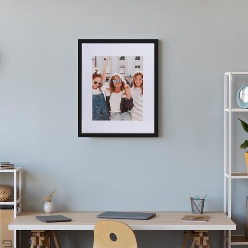 إطار صورة أسود من Beyond Your Thoughts مقاس 11 بوصة × 14 بوصة من الخشب الحقيقي + الزجاج الحقيقي (تعليق/حامل) مع صورة غير لامعة مقاس 8 بوصة × 10 بوصة أو 9 بوصة × 12 بوصة لأجهزة التثبيت على الحائط والطاولة (عبوة واحدة) in Kuwait