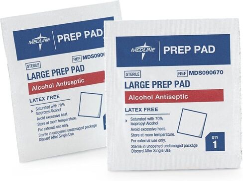 Medline MDS090670 Sterile Alcohol Pre Pads, Large (Case of 1000) in Saudi Arabia