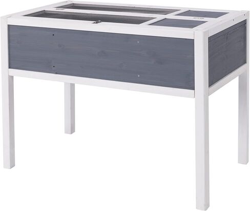 BIRASIL Wooden Tortoise Habitat, Tortoise Enclosure for Indoor, Reptile House for Small Animal, Turtle Cage for Landscaping in Kuwait