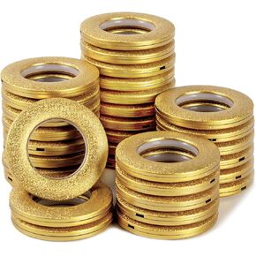 32 قطعة من حلقات الستارة، حلقات ستائر DeSS القطر الداخلي 1-9/16 بوصة (40 مم) حلقة رومانية منخفضة الضوضاء بمقياس النانو (فضي) in Kuwait