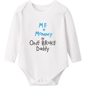 G-Amber Baby Boys Girls Romper Bodysuit Infant Funny Letter long Sleeves Jumpsuit Outfit 0-18Months in Saudi Arabia