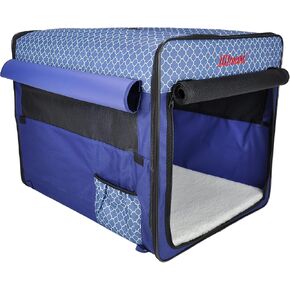 101mart Premium Soft-Sided Foldable Dog Crate for Home | Portable Travel Pet Kennel on The Go | Made from Durable Water-Resistant Canvas Fabric | Perfect for Indoor and Outdoor Use | Size Small in Kuwait