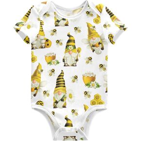 vvfelixl Baby Girls' Bodysuits Llama Alpaca Cactus Short Sleeve Cotton Baby Clothes For Girls 0-24 Months Black