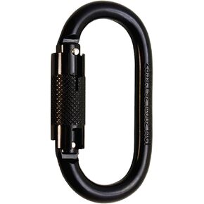 Fusion Climb Ovatti Steel Auto Lock Oval-Shaped Carabiner/Heavy Duty, Construction, 25kN/nonlocking Carabiner