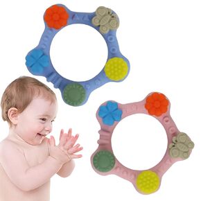 3 Pack Baby Teething Toys,Teethers for Babies 0-6-12-36 Months,Teething Remote Controll Toy for Baby,Silicone Chew Toys,Baby Remote +Phone Shape Teether,Infant Toys,Baby Girls Boys Gift