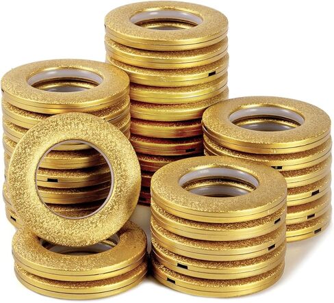 32 قطعة من حلقات الستارة، حلقات ستائر DeSS القطر الداخلي 1-9/16 بوصة (40 مم) حلقة رومانية منخفضة الضوضاء بمقياس النانو (فضي) in Kuwait