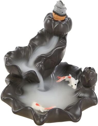 مبخرة الشلال من راترون سيراميك، مبخرة Backflow من Backflow ، مبخرة زهرة اللوتس ، العلاج العطري ، مقعد بخور in Kuwait