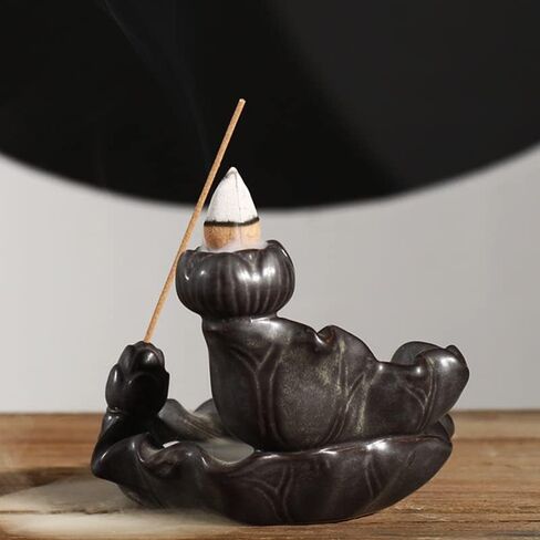 مبخرة الشلال من راترون سيراميك، مبخرة Backflow من Backflow ، مبخرة زهرة اللوتس ، العلاج العطري ، مقعد بخور in Kuwait