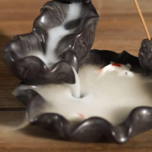 مبخرة الشلال من راترون سيراميك، مبخرة Backflow من Backflow ، مبخرة زهرة اللوتس ، العلاج العطري ، مقعد بخور in Kuwait