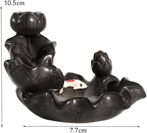 مبخرة الشلال من راترون سيراميك، مبخرة Backflow من Backflow ، مبخرة زهرة اللوتس ، العلاج العطري ، مقعد بخور in Kuwait