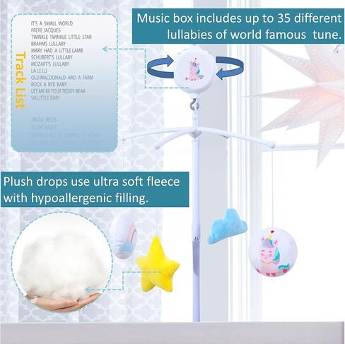 Crib Mobile for Girls Unicorn in Kuwait