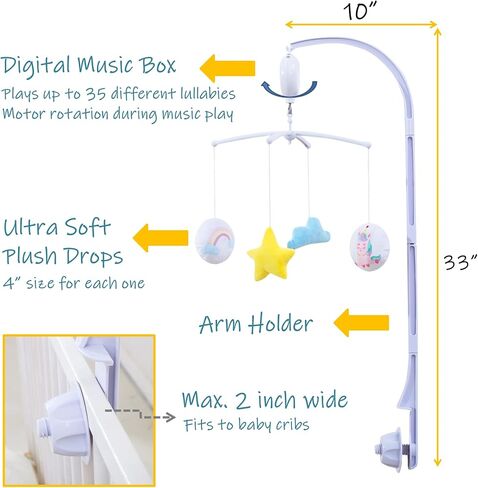 Crib Mobile for Girls Unicorn in Kuwait