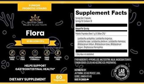 البروبيوتيك للبالغين لصحة الجهاز الهضمي [60 كبسولة] - مكمل البيفيدوباكتريوم والعصيات اللبنية مع 9 سلالات بروبيوتيك نباتية - بدون الغلوتين أو منتجات الألبان - البروبيوتيك غير المعدل وراثيًا للنساء والرجال in Kuwait