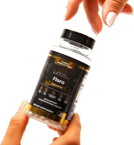 البروبيوتيك للبالغين لصحة الجهاز الهضمي [60 كبسولة] - مكمل البيفيدوباكتريوم والعصيات اللبنية مع 9 سلالات بروبيوتيك نباتية - بدون الغلوتين أو منتجات الألبان - البروبيوتيك غير المعدل وراثيًا للنساء والرجال in Kuwait