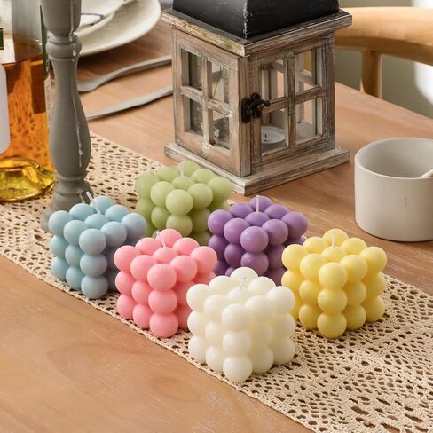 Bubble Candle - Cube Soy Wax Candles, Home Decor Candle, Scented Candle Set 2 Pieces, Home Use and Gifting in Saudi Arabia